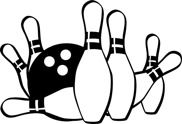 Bowling pins and ball